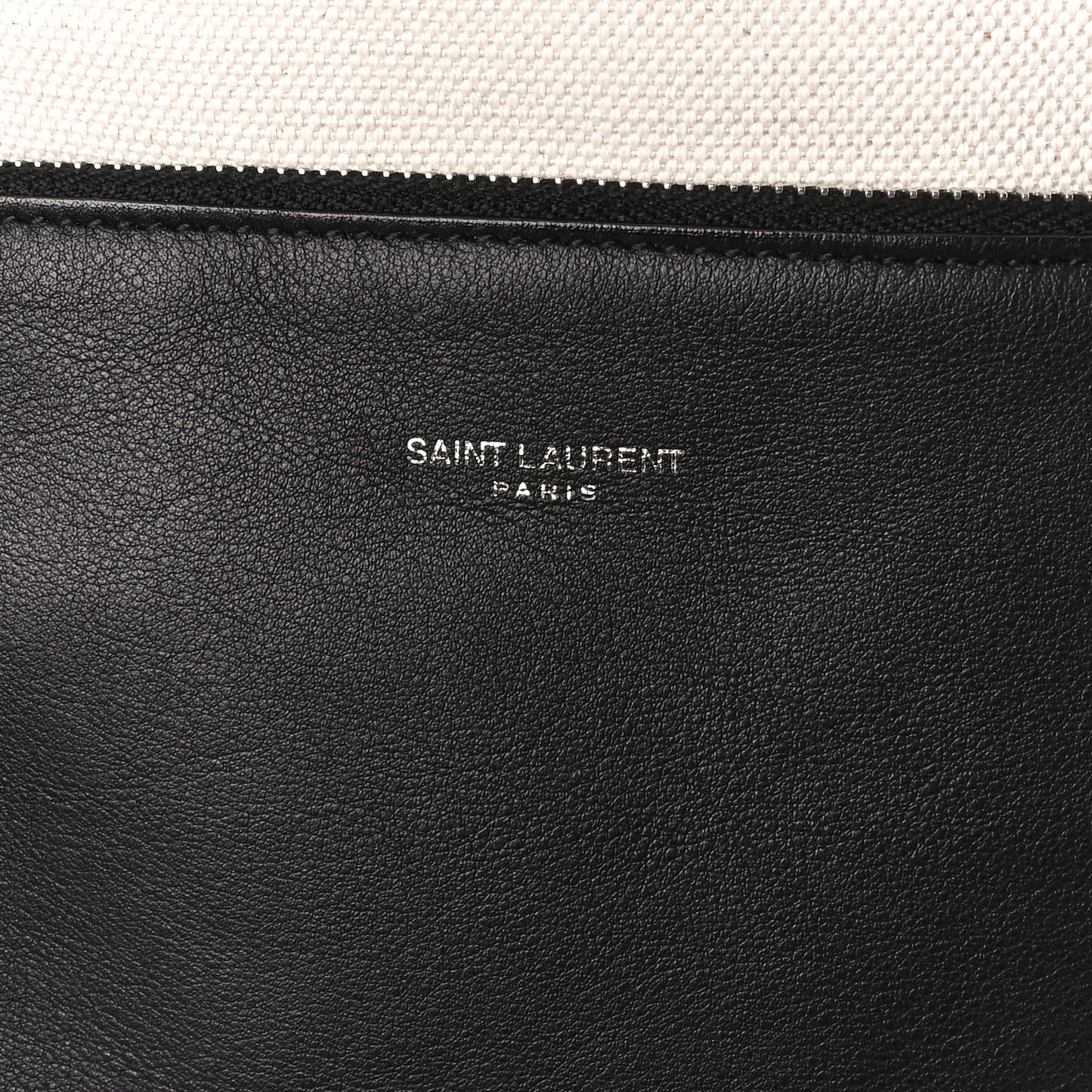Linen Calfskin Rive Gauche Bucket Bag Greggio Natural