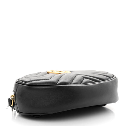 Gucci Calfskin Matelasse GG Marmont Belt Bag 75 30 75/30 Black 4 of 15