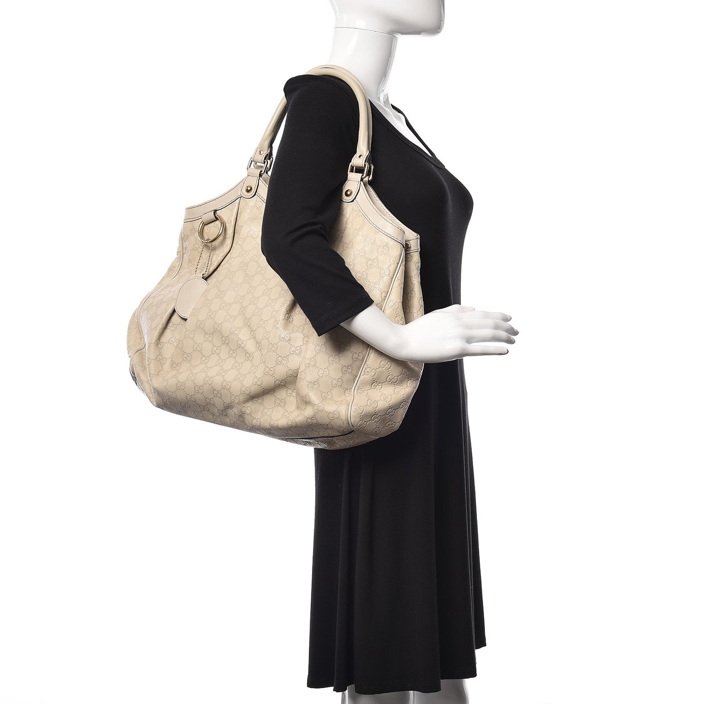 Guccissima Large Sukey Tote Mystic White