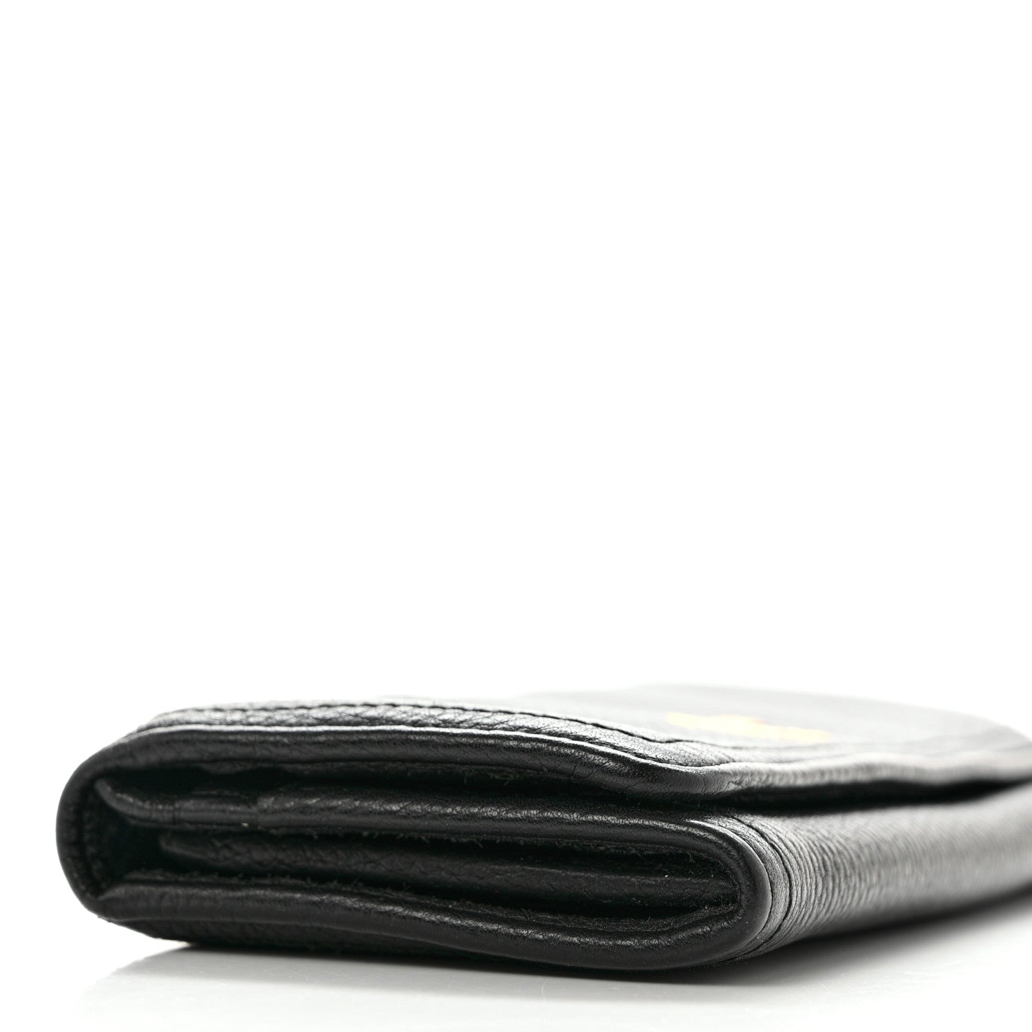 Prada Vitello Daino Continental Flap Wallet Black 8 of 11
