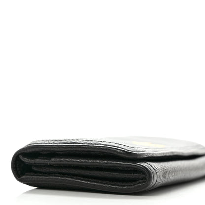 Prada Vitello Daino Continental Flap Wallet Black 8 of 11