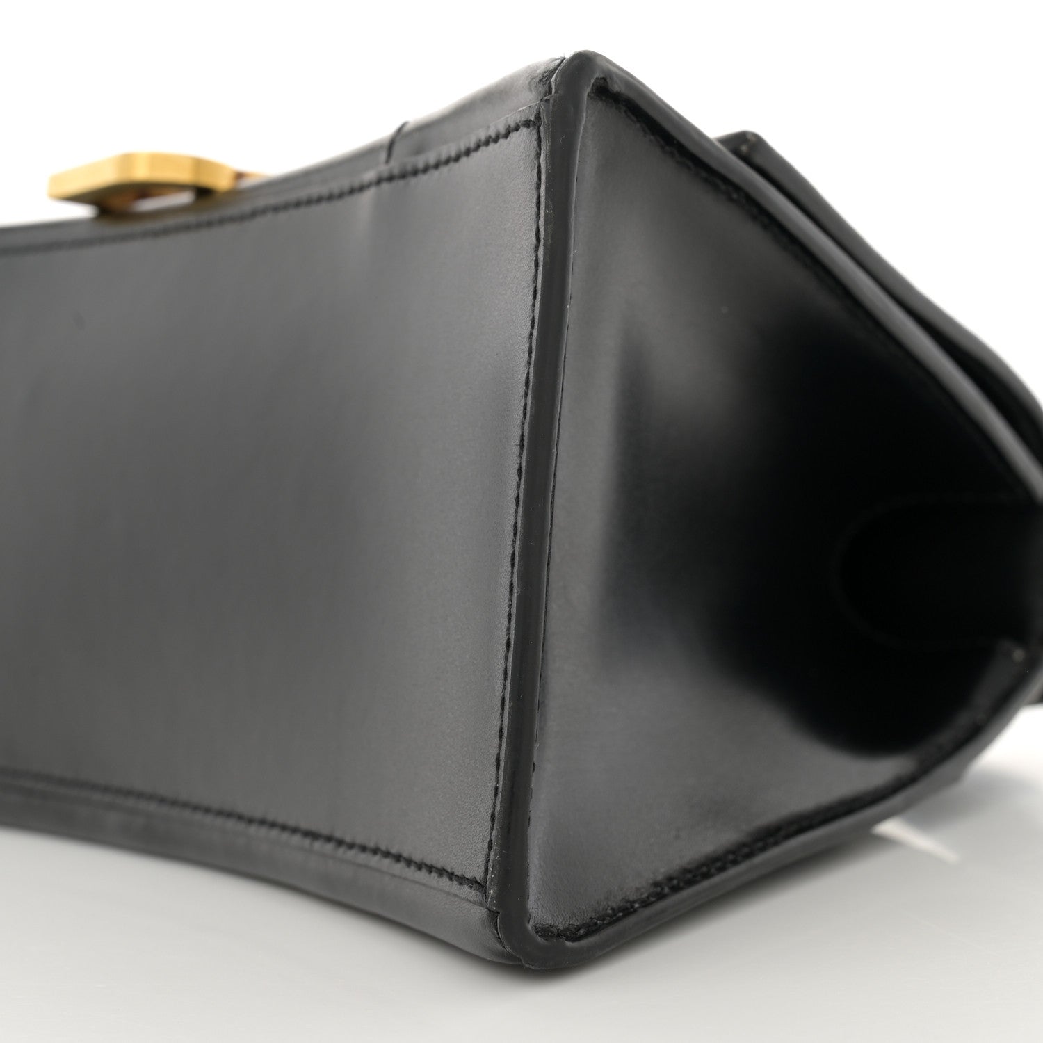 Balenciaga Shiny Box Calfskin Small Hourglass Top Handle Bag Black 9 of 13