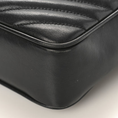 Saint Laurent Calfskin Matelasse Monogram Monochrome Lou Camera Bag Black 8 of 11