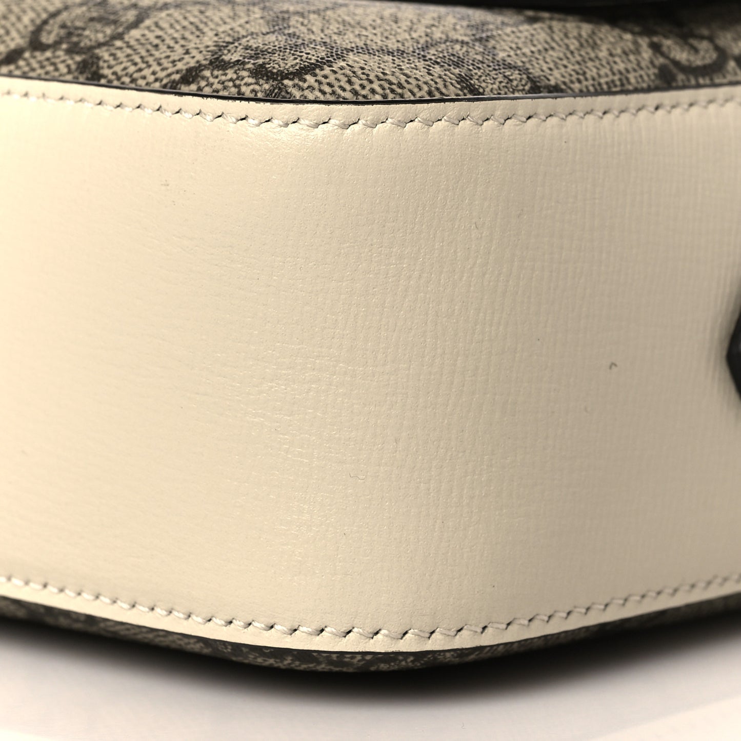 GG Supreme Monogram Small Horsebit 1955 Shoulder Bag Beige Mystic White