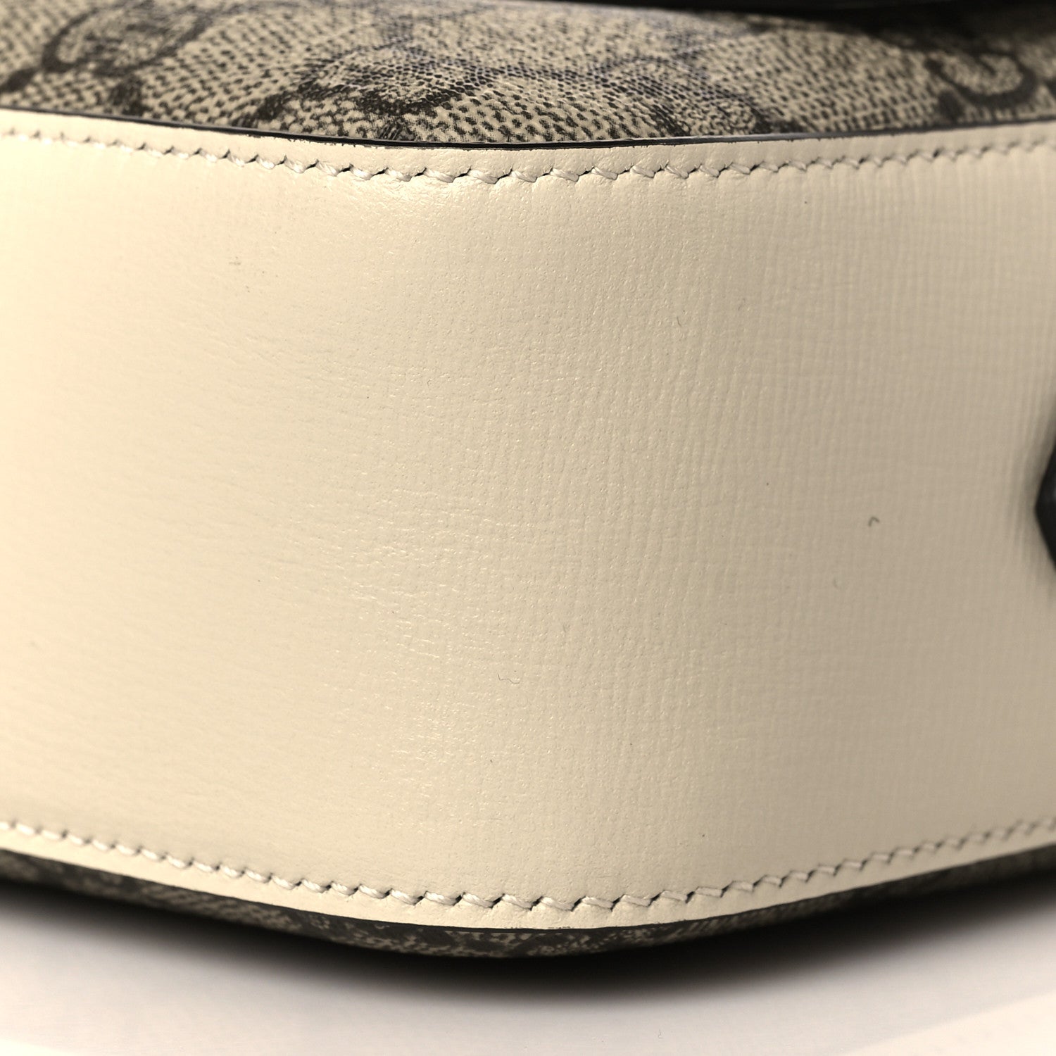 Gucci GG Supreme Monogram Small Horsebit 1955 Shoulder Bag Beige Mystic White 9 of 9