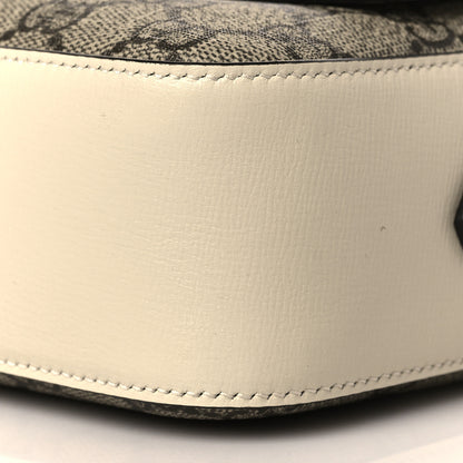 Gucci GG Supreme Monogram Small Horsebit 1955 Shoulder Bag Beige Mystic White 9 of 9