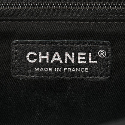 Chanel Calfskin Quilted Double Stitch Hamptons Clutch with Chain Black 5 of 8