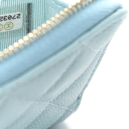 Chanel Caviar Quilted Zip Coin Purse Light Blue 7 of 8