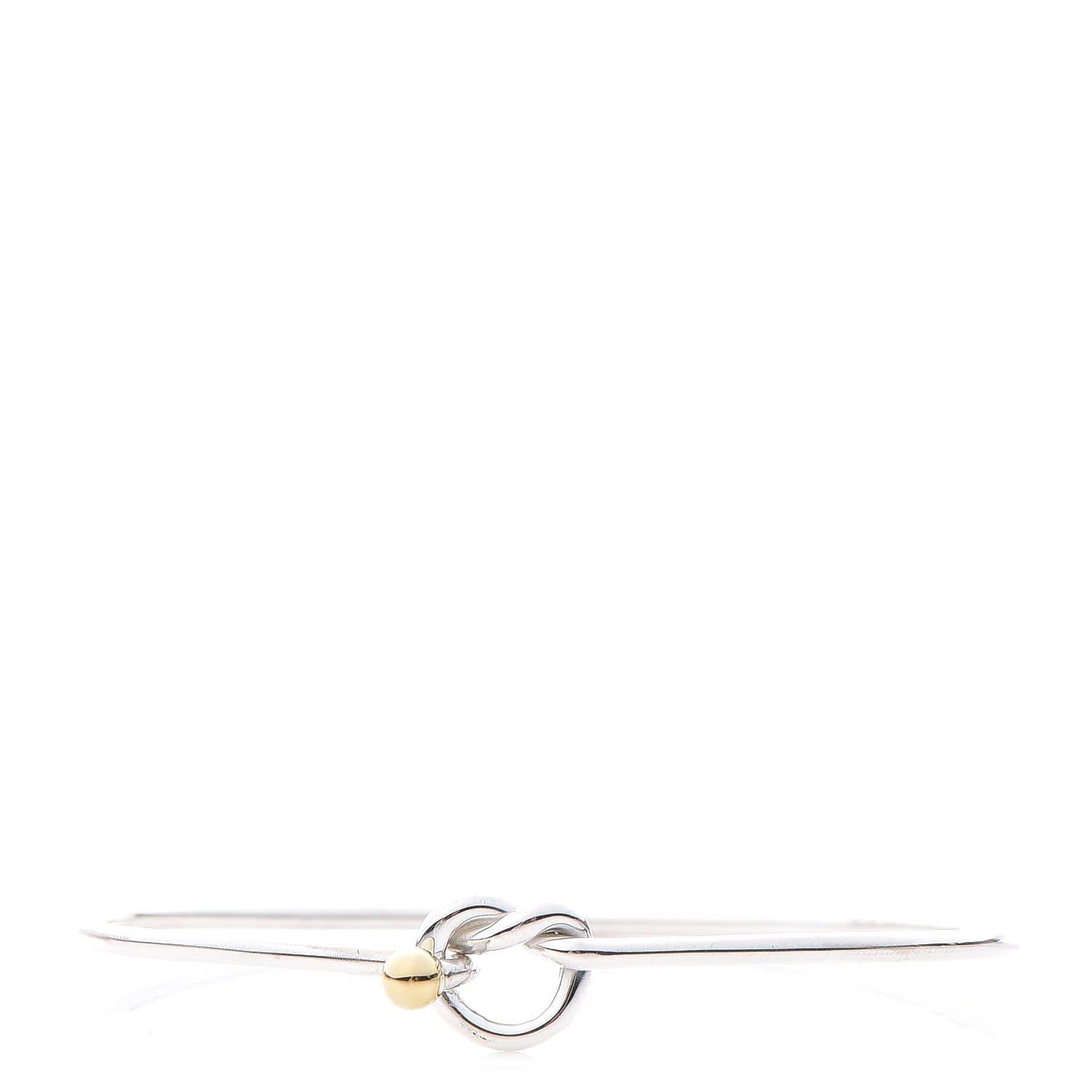 Tiffany Sterling Silver 18K Yellow Gold Knot Bracelet 1 of 5
