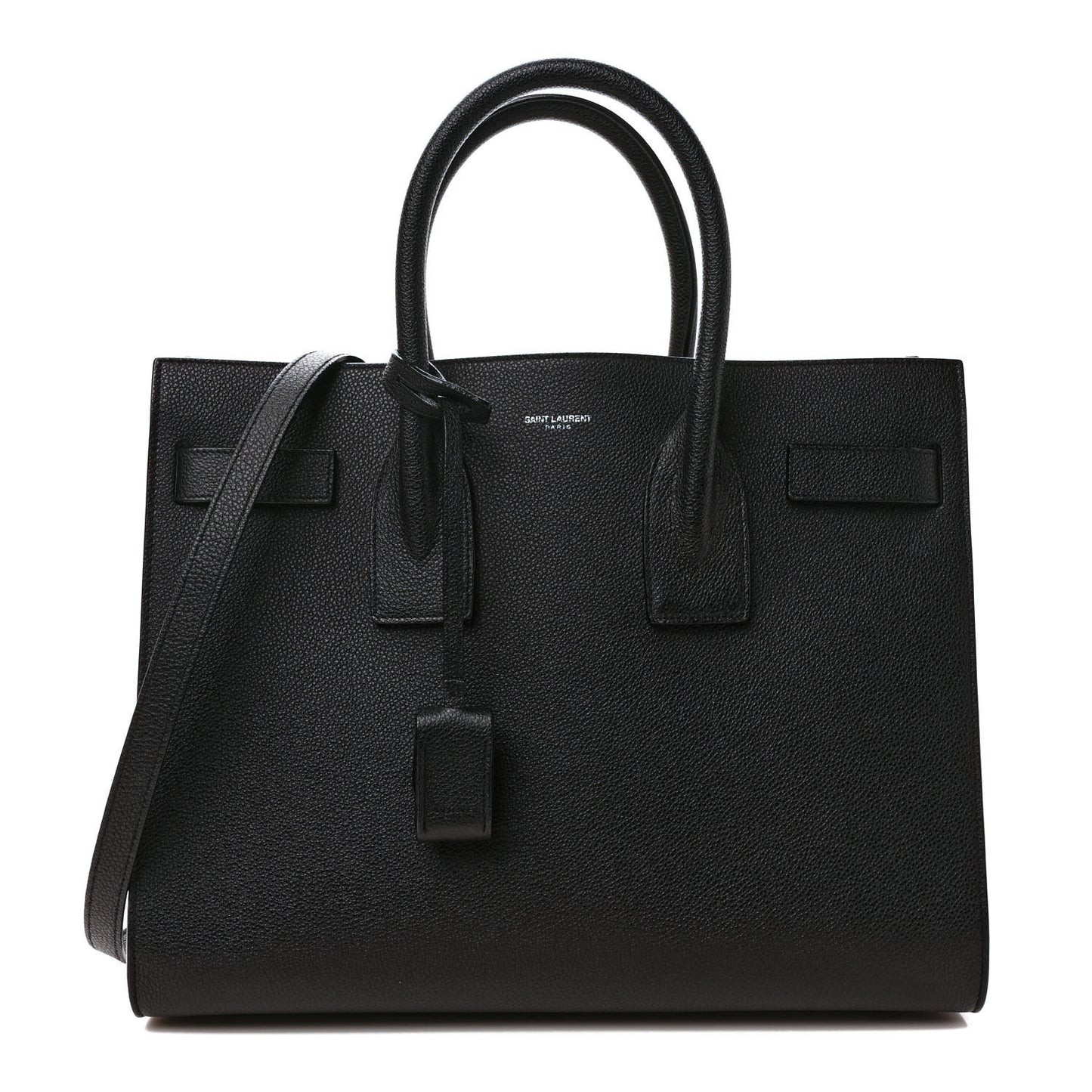 Grained Calfskin Small Sac De Jour Black