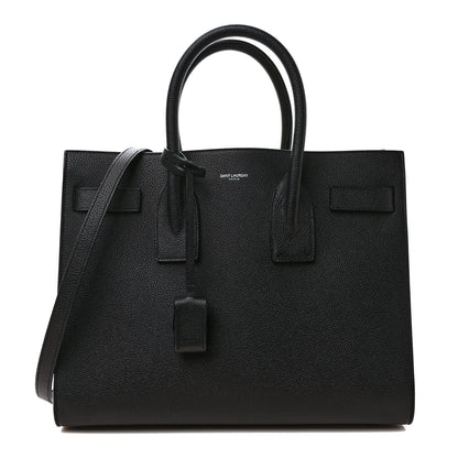 Saint Laurent Grained Calfskin Small Sac De Jour Black 1 of 8