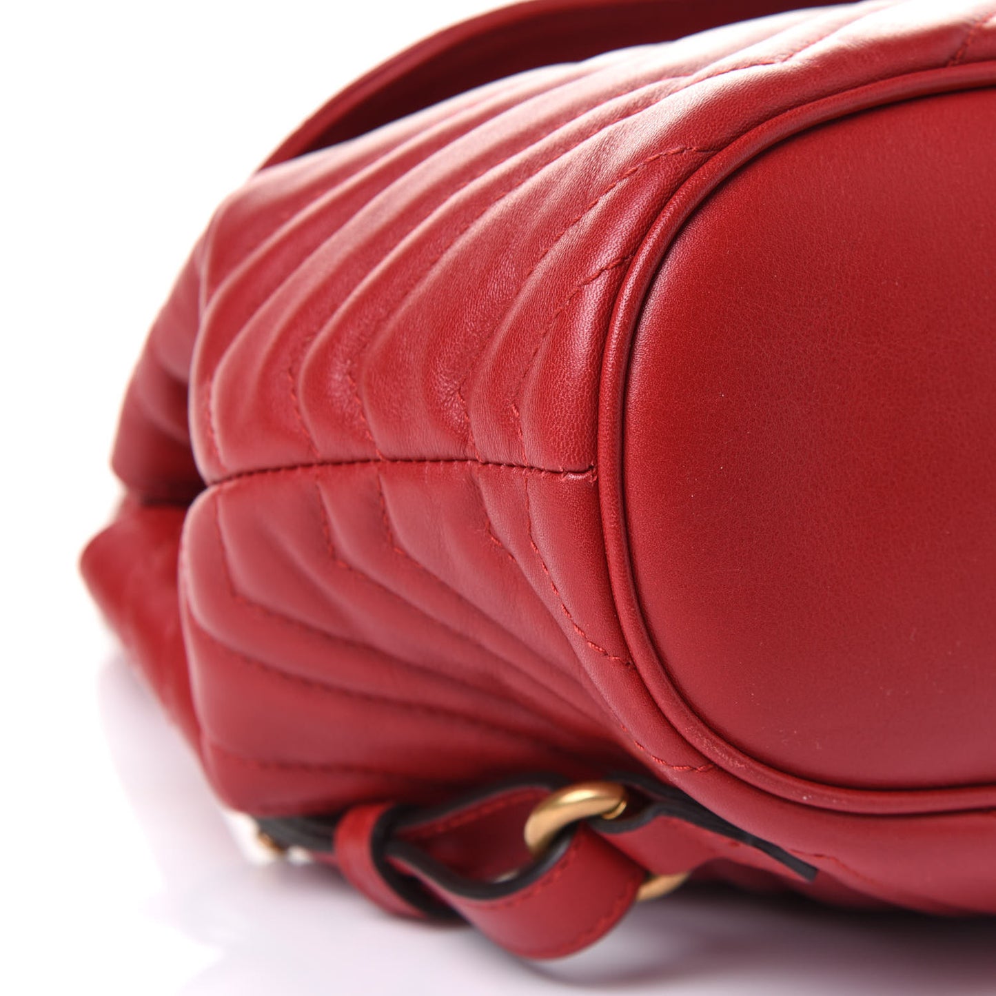 Calfskin Matelasse GG Marmont Flap Backpack Hibiscus Red