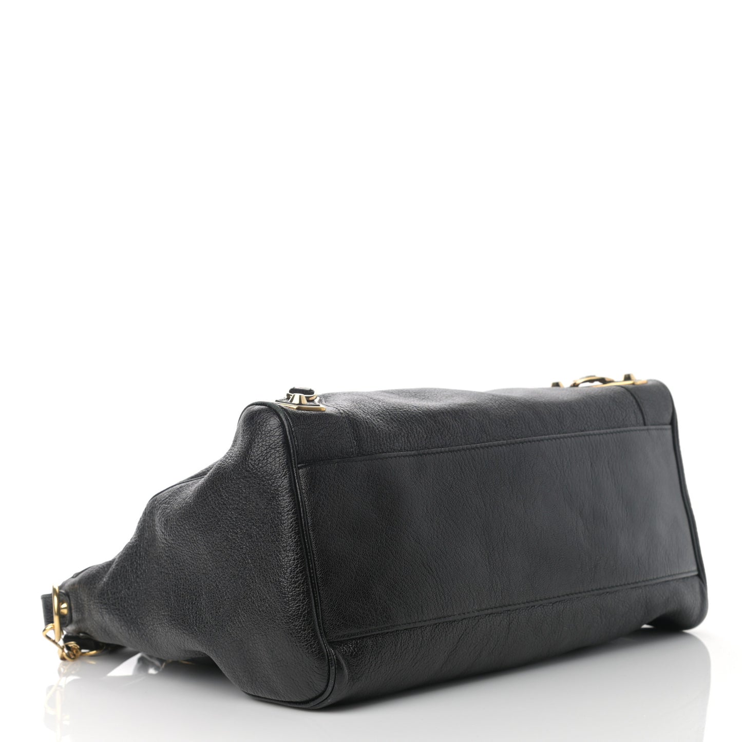 Chevre Gold Metallic Edge Hardware Velo Black