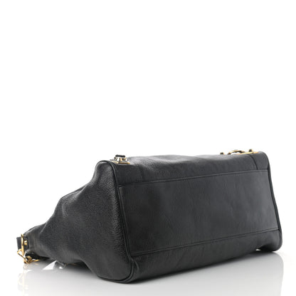 Balenciaga Chevre Gold Metallic Edge Hardware Velo Black 3 of 11