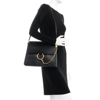 Chloe Calfskin Medium Faye Shoulder Bag Black 2 of 8