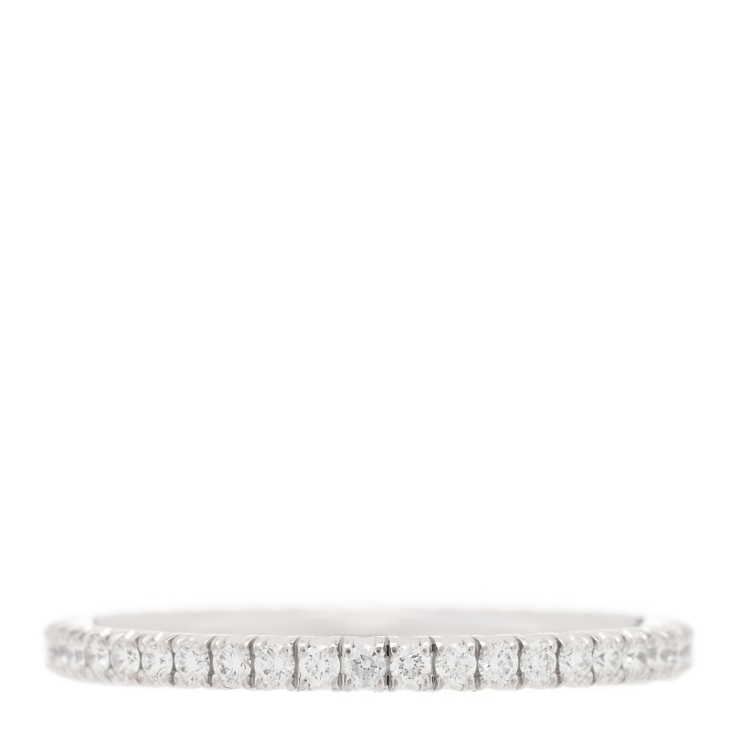 Cartier 18K White Gold Diamond 1.5mm Etincelle de Cartier Wedding Band Ring 47 4 3 of 5