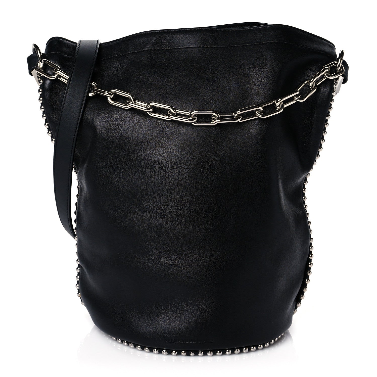 Alexander Wang Smooth Calfskin Studded Roxy Bucket Bag Black 1 of 8