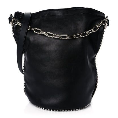 Alexander Wang Smooth Calfskin Studded Roxy Bucket Bag Black 1 of 8