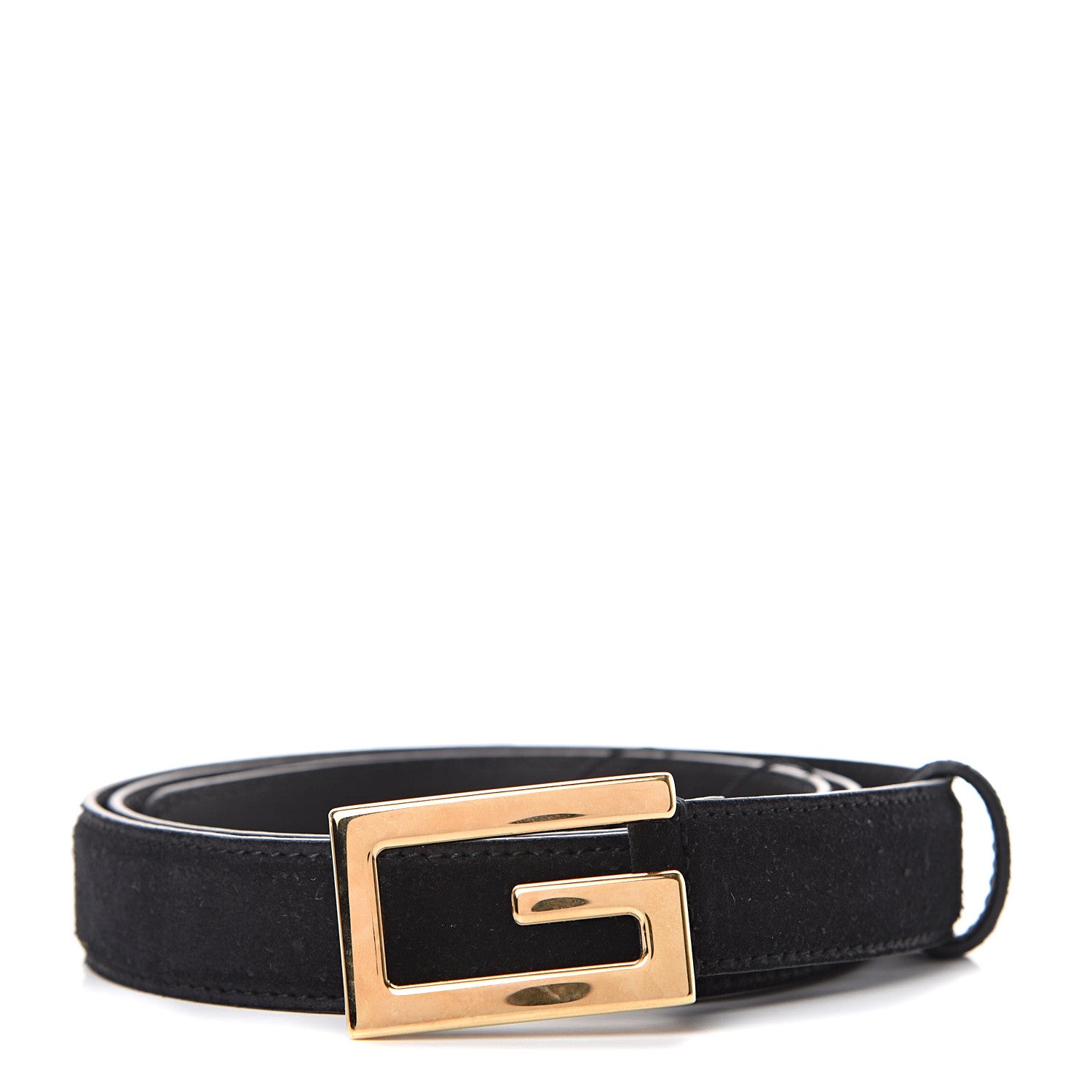 Gucci Suede Icaro G Cube 25mm Belt 90 36 Black 1 of 5