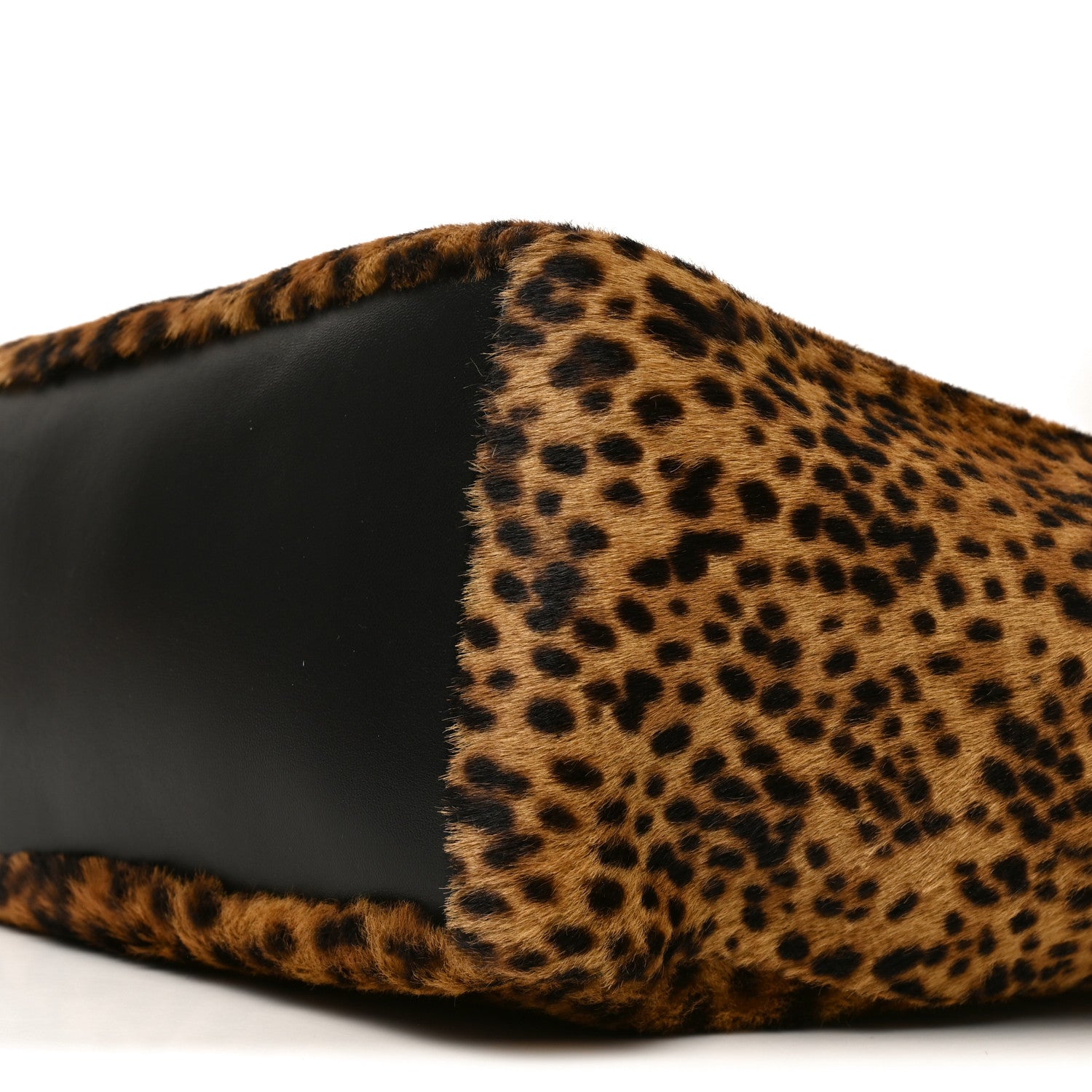 Saint Laurent Pony Hair Nappa Leopard Print Le 5 A 7 Bea Tote Earth Black 18 of 19