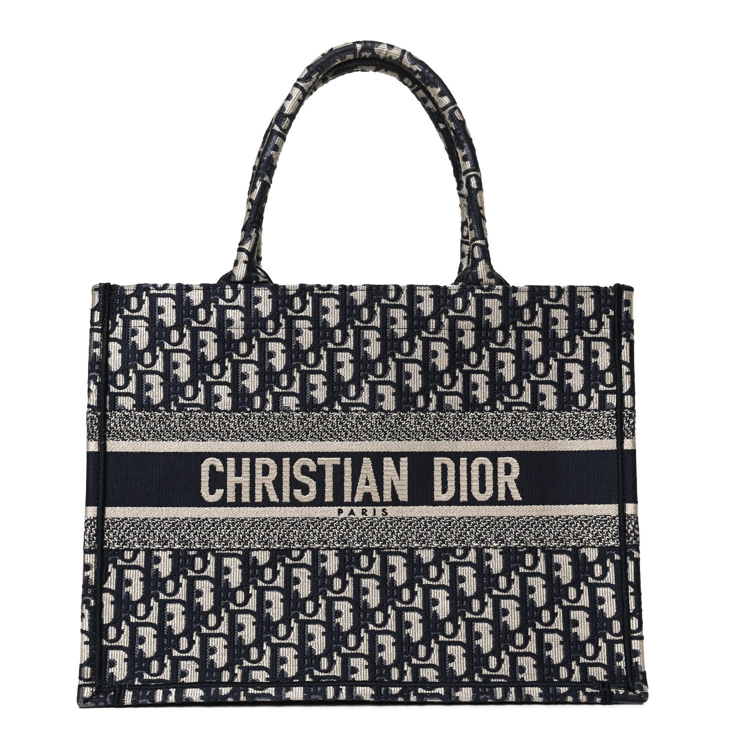 Christian Dior Oblique Medium Book Tote Blue Multicolor 1 of 13