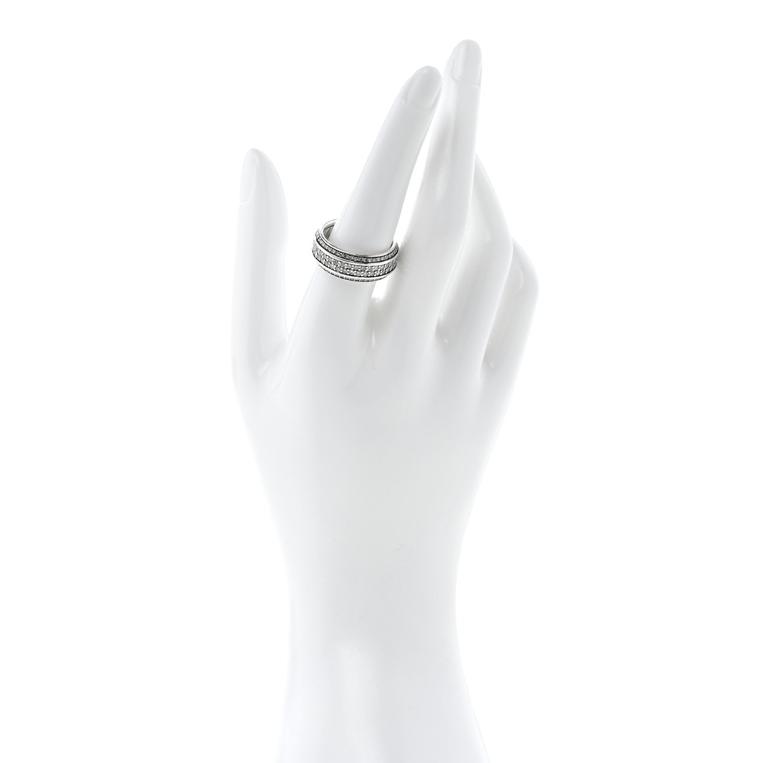 David Yurman Sterling Silver Diamond 8.5mm Streamline Beveled Band Ring 56 7.75 3 of 8