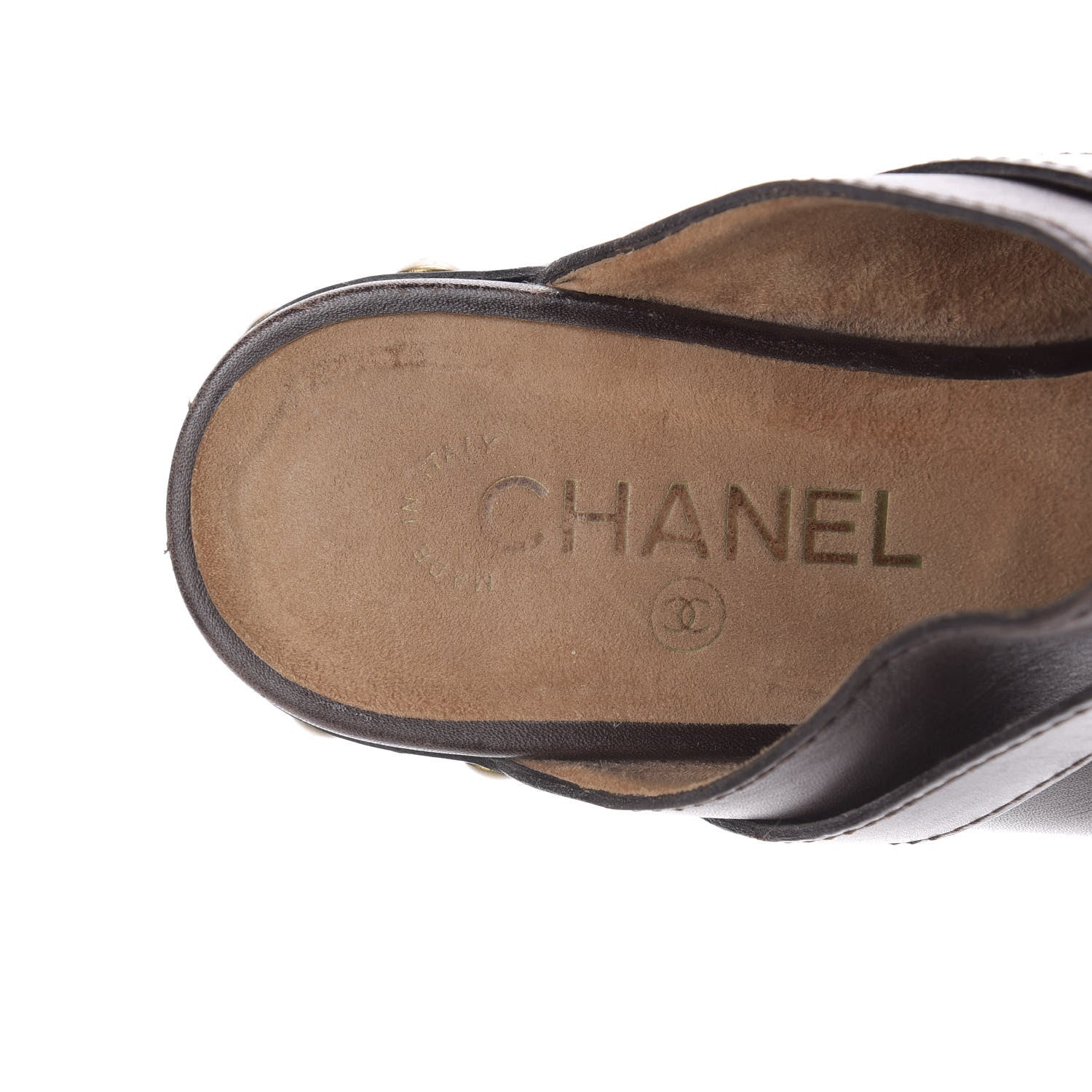 Chanel Calfskin CC Clog 38.5 Brown 9 of 9
