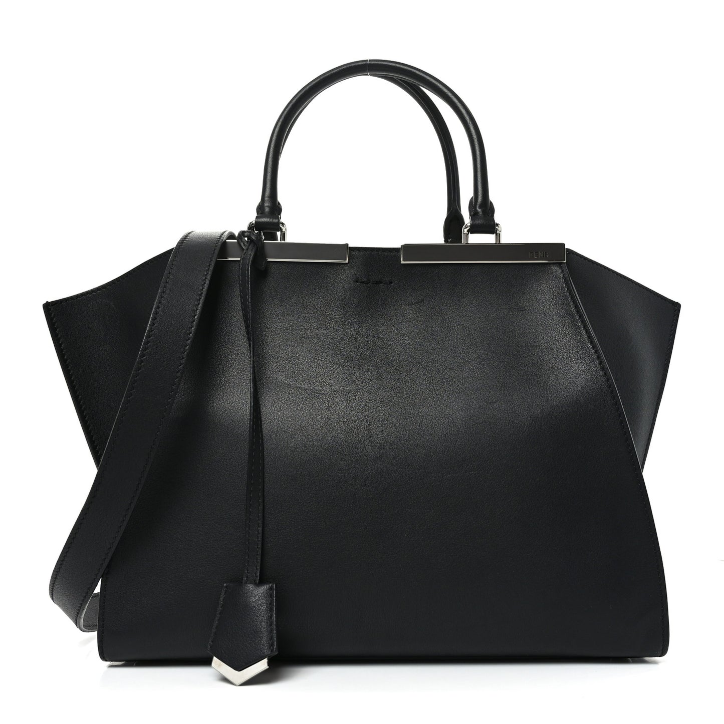 Vitello Dolce Shiny Nappa Petite 3Jours Tote Black