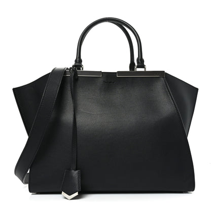 Fendi Vitello Dolce Shiny Nappa Petite 3Jours Tote Black 1 of 10