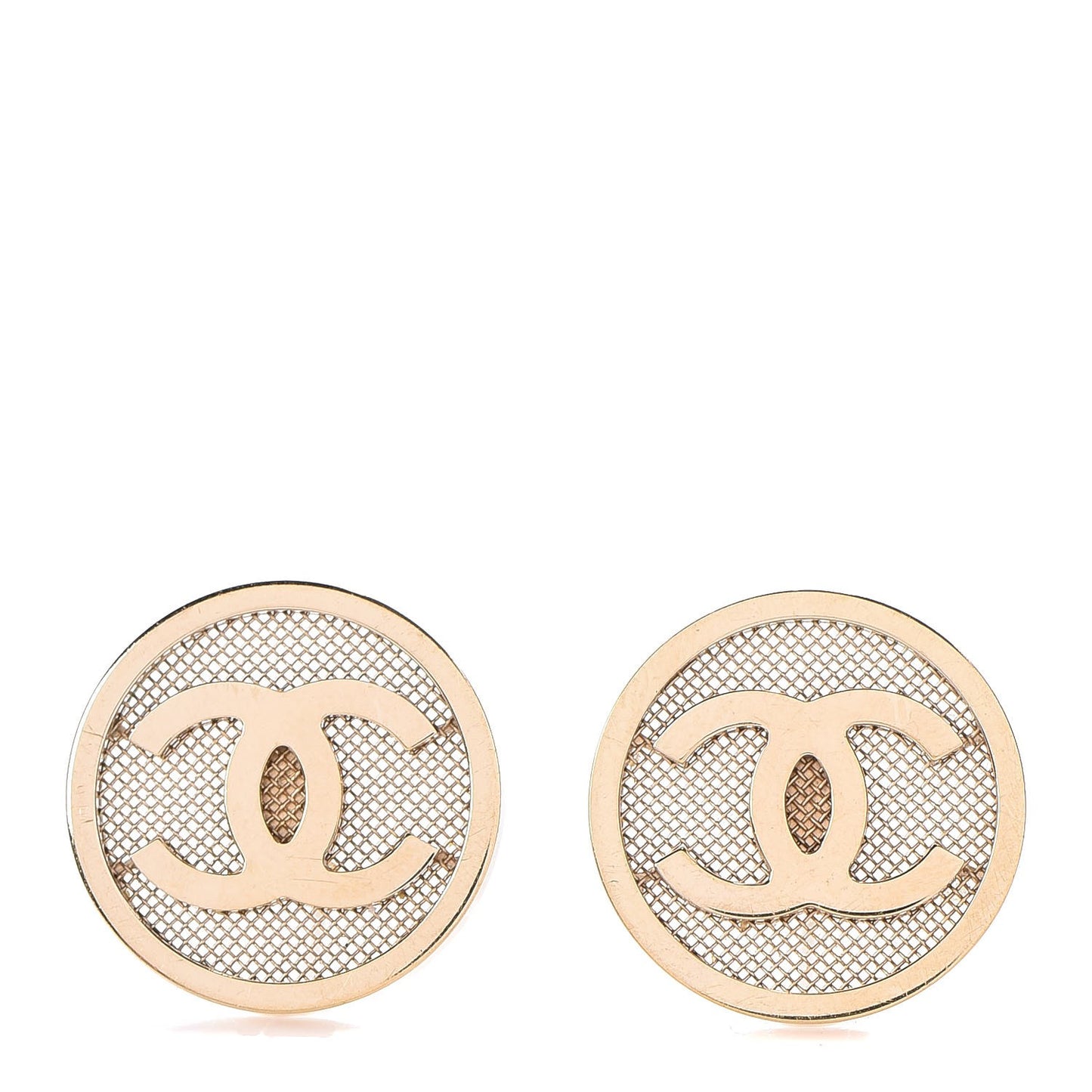 Mesh CC Earrings Light Gold
