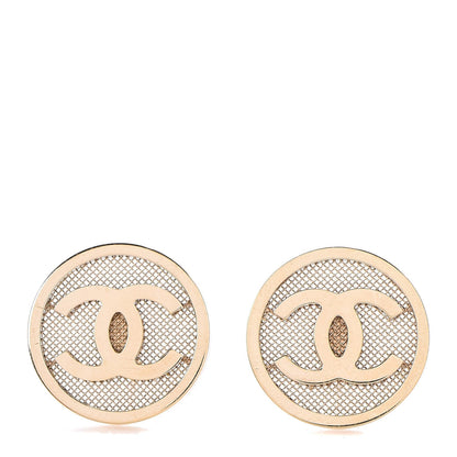 Chanel Mesh CC Earrings Light Gold 1 of 5