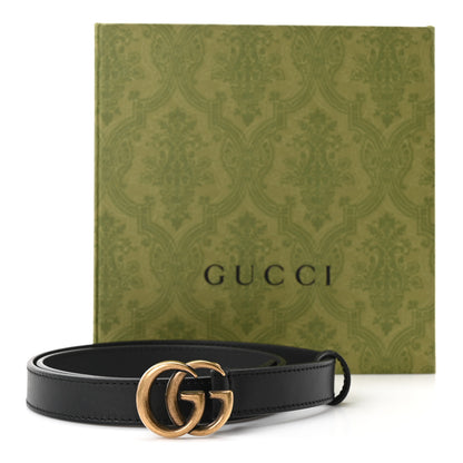 Gucci Calfskin Double G 20mm Belt 75 30 Black 6 of 6