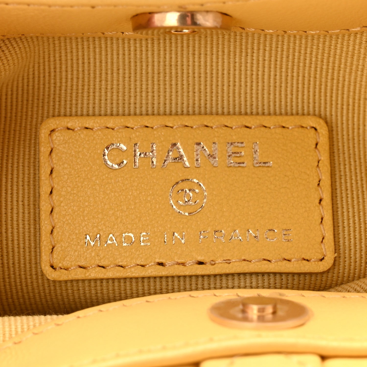 Chanel Lambskin Plexiglass Tortoise Shell Quilted Mini Pouch Yellow 6 of 8