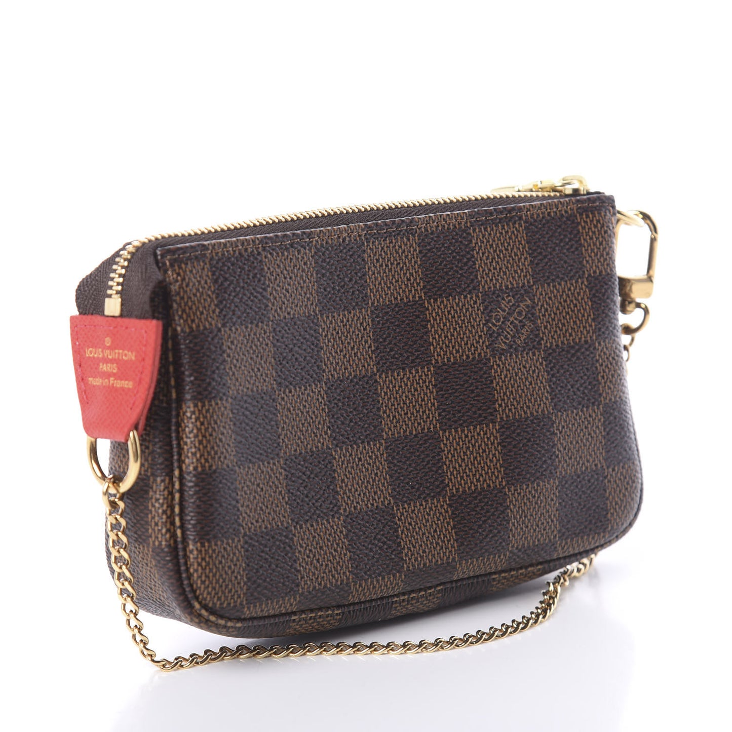 Damier Ebene 2019 Christmas Animation Mini Pochette Accessories Red