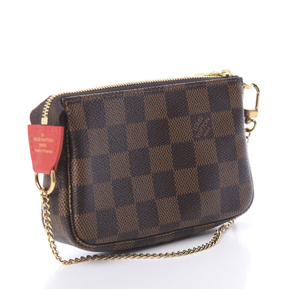 Louis Vuitton Damier Ebene 2019 Christmas Animation Mini Pochette Accessories Red 3 of 7