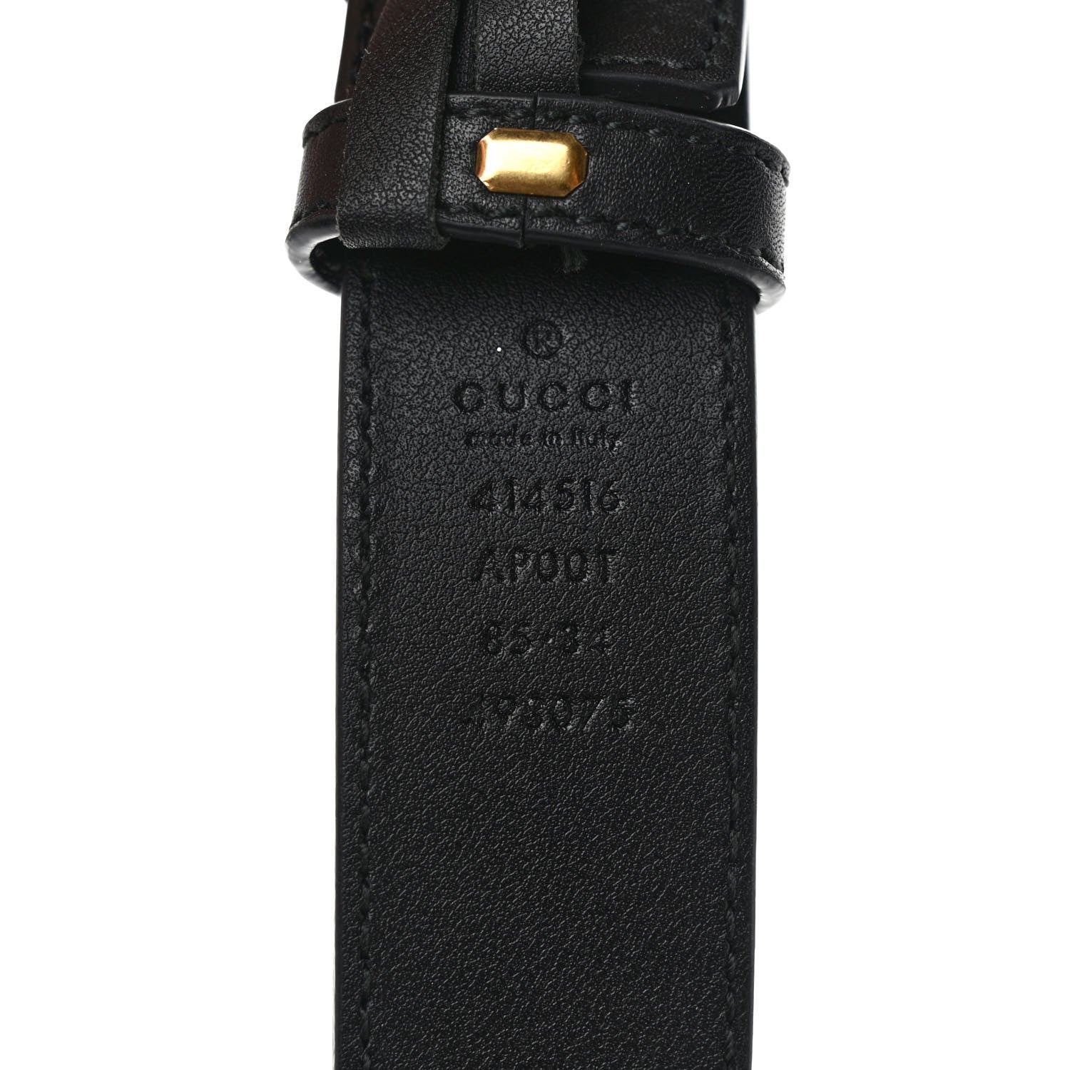 Gucci Calfskin Double G 30mm Belt 85 34 Black 3 of 4