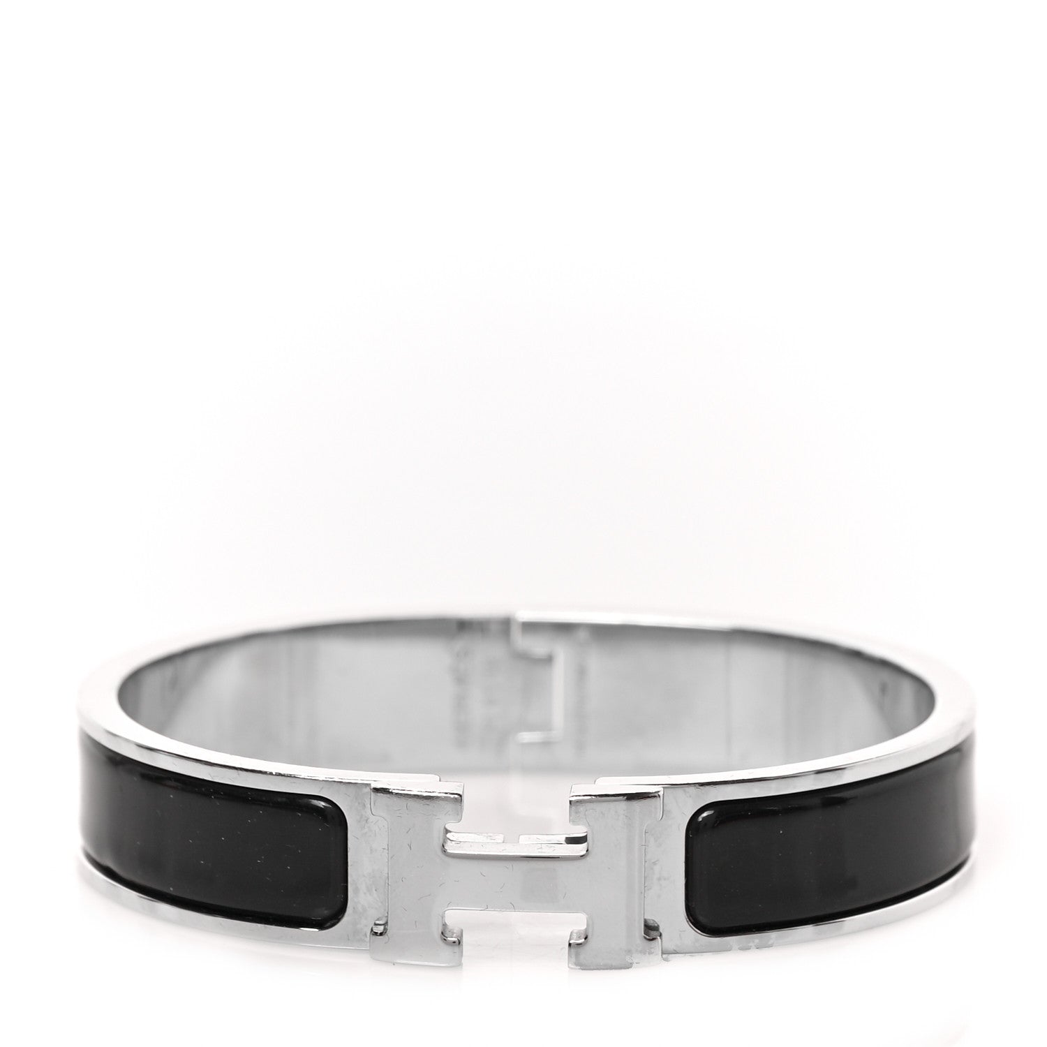 Hermes Enamel Narrow Clic Clac H Bracelet PM Black 1 of 4