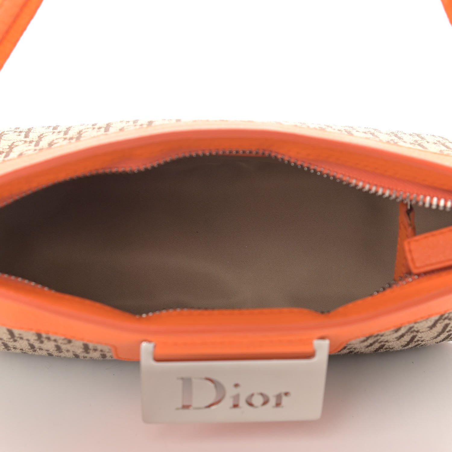 Christian Dior Monogram Shoulder Bag Orange Beige 5 of 11