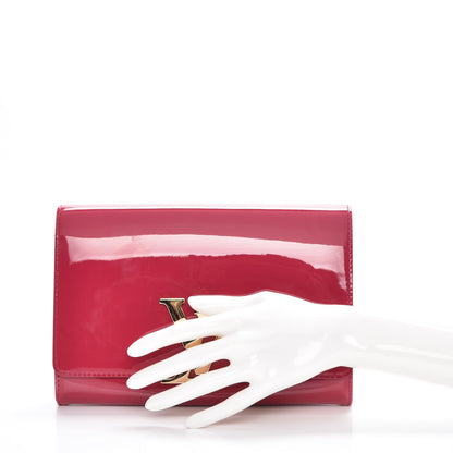 Louis Vuitton Patent Louise Clutch Rose Indien 2 of 6