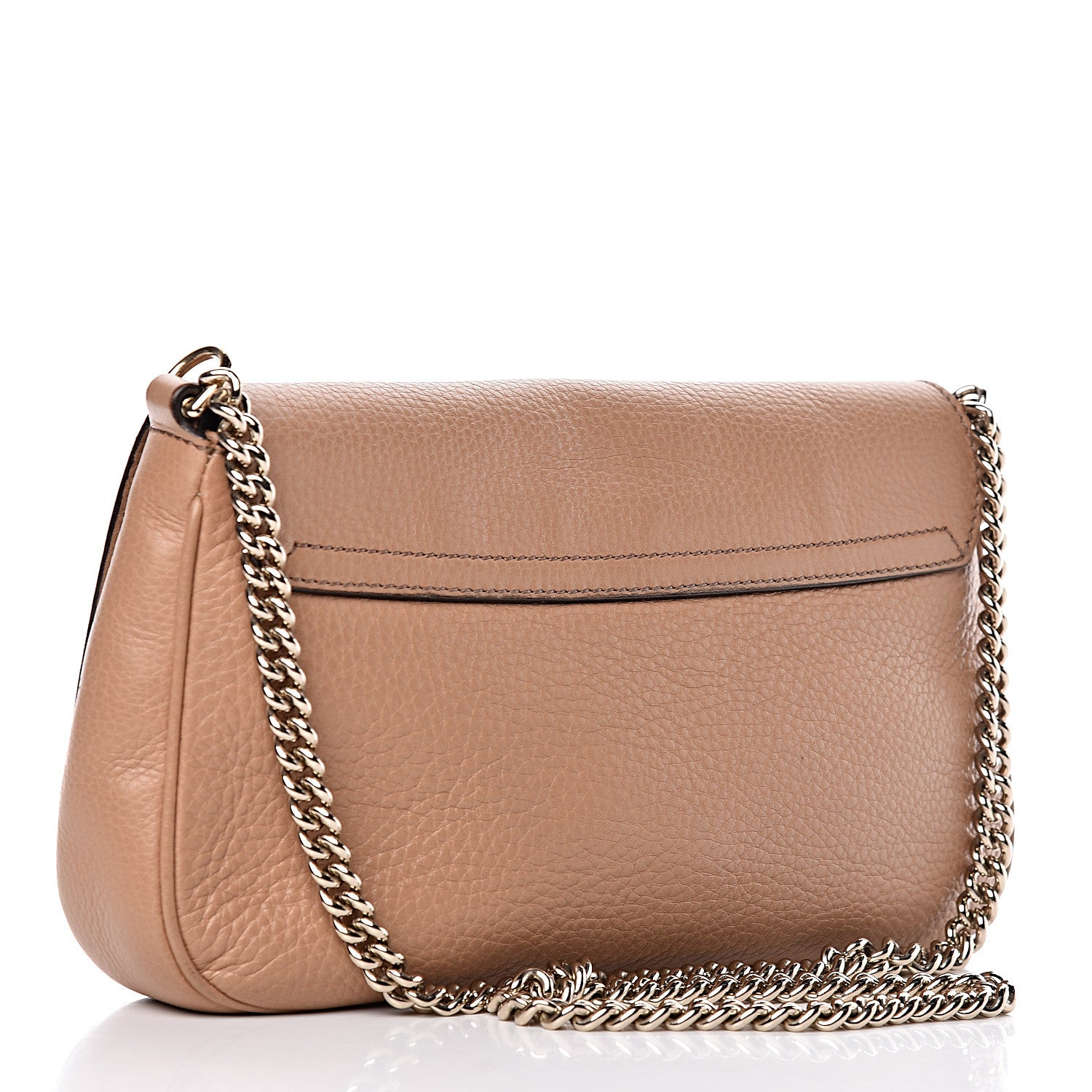 Gucci Pebbled Calfskin Medium Soho Flap Crossbody Camelia 3 of 20