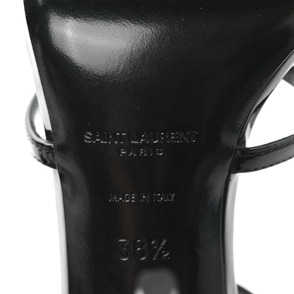 Saint Laurent Patent Cassandra 100 Sandals 38.5 Black 6 of 8