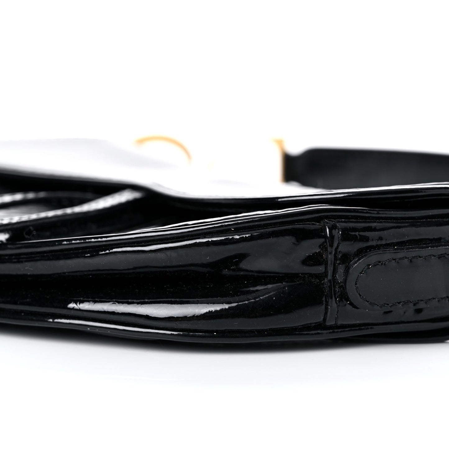 Patent Monogram Mini Saddle Bag Black