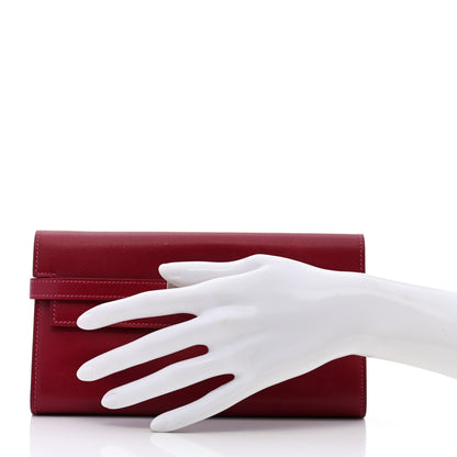 Hermes Tadelakt Verso Kelly Longue Wallet Rubis Rose Shocking 2 of 11