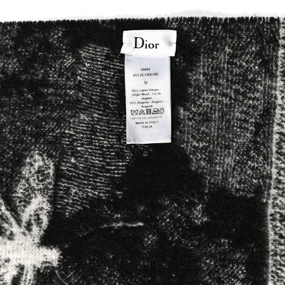 Christian Dior Wool Throw Blanket Black White 3 of 3
