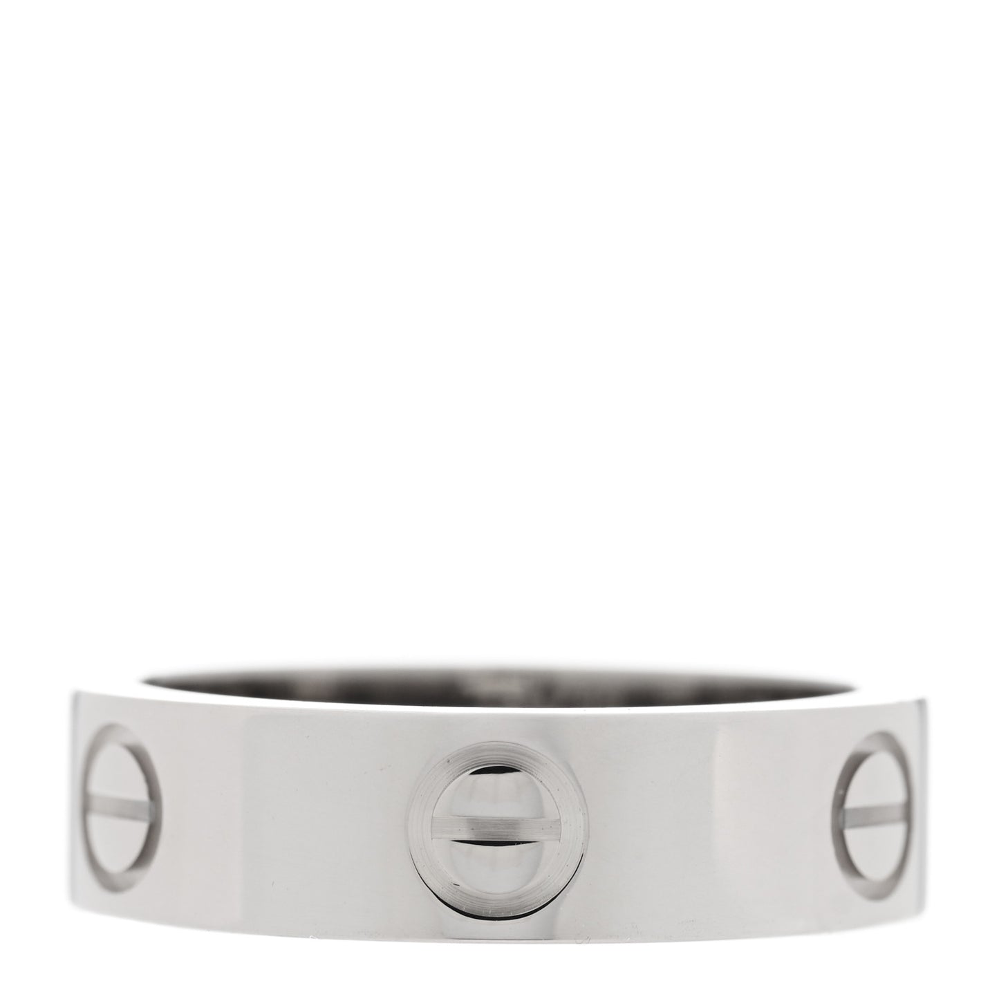 18K White Gold 5.5mm LOVE Ring 54 6.75