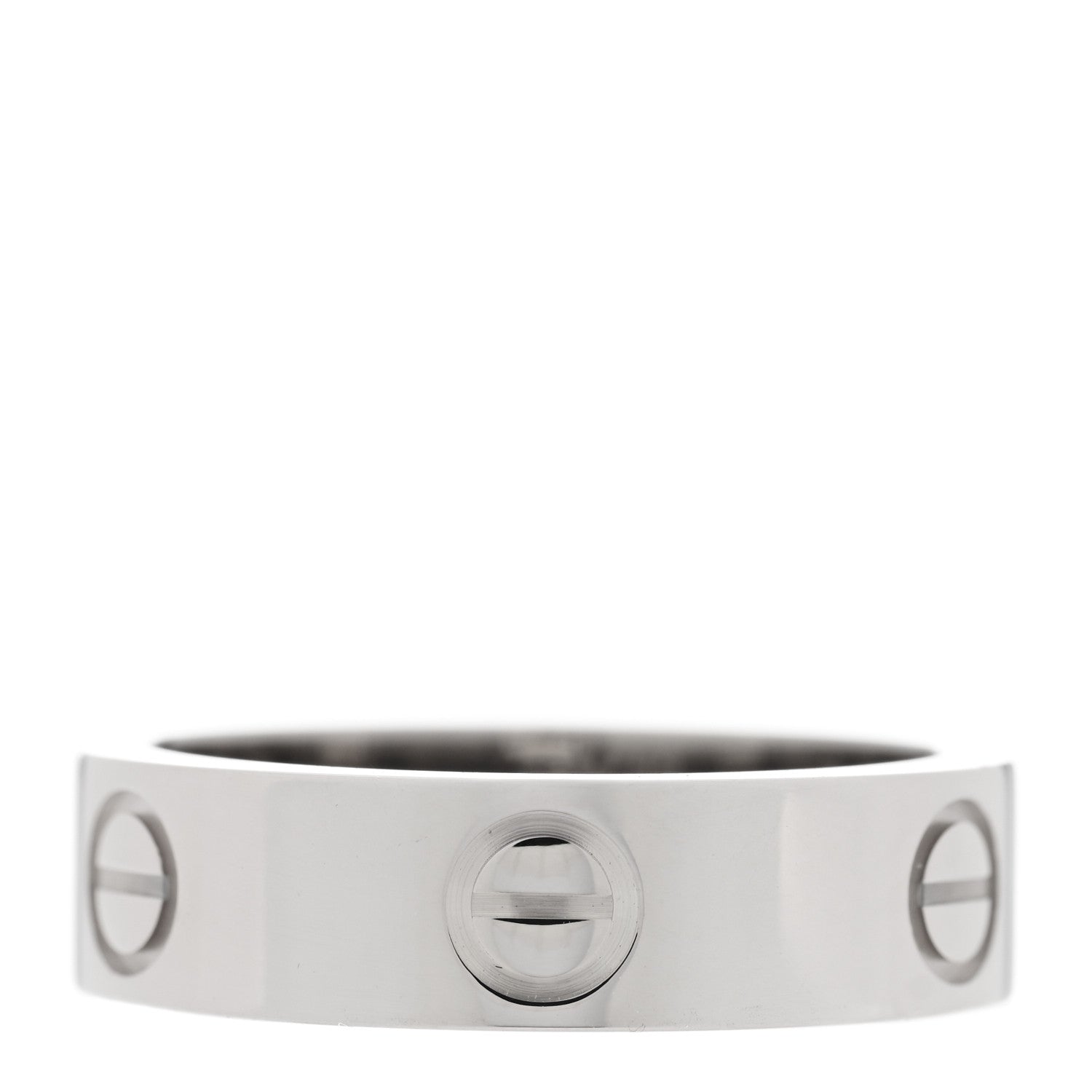 Cartier 18K White Gold 5.5mm LOVE Ring 54 6.75 3 of 5