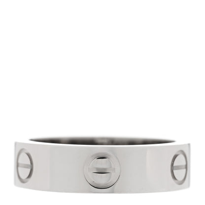 Cartier 18K White Gold 5.5mm LOVE Ring 54 6.75 3 of 5