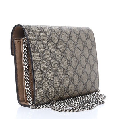 Gucci GG Supreme Monogram Mini Dionysus Chain Wallet Beige Taupe 3 of 12
