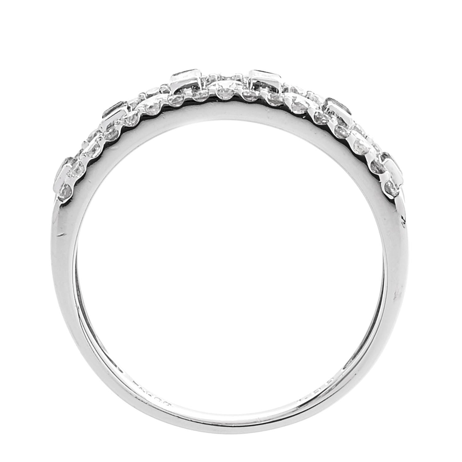Parker & West by FASHIONPHILE Platinum Diamond 1.00ctw Openwork Band Ring 53 6.25 5 of 9