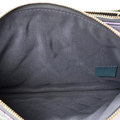 Chanel Iridescent Crumpled Calfskin Trio Cosmetic Case Purple 7 of 13